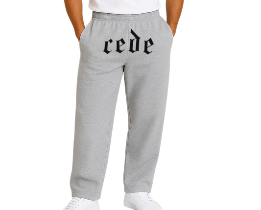 GREY CEDE PRINT PANTS