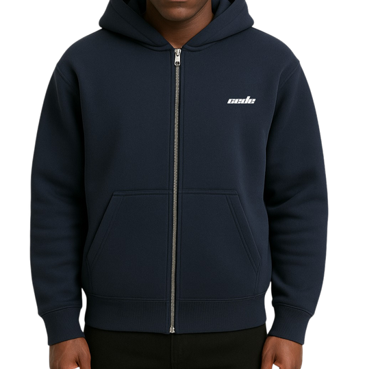 NAVY BLUE BASIC CEDE ZIPPER